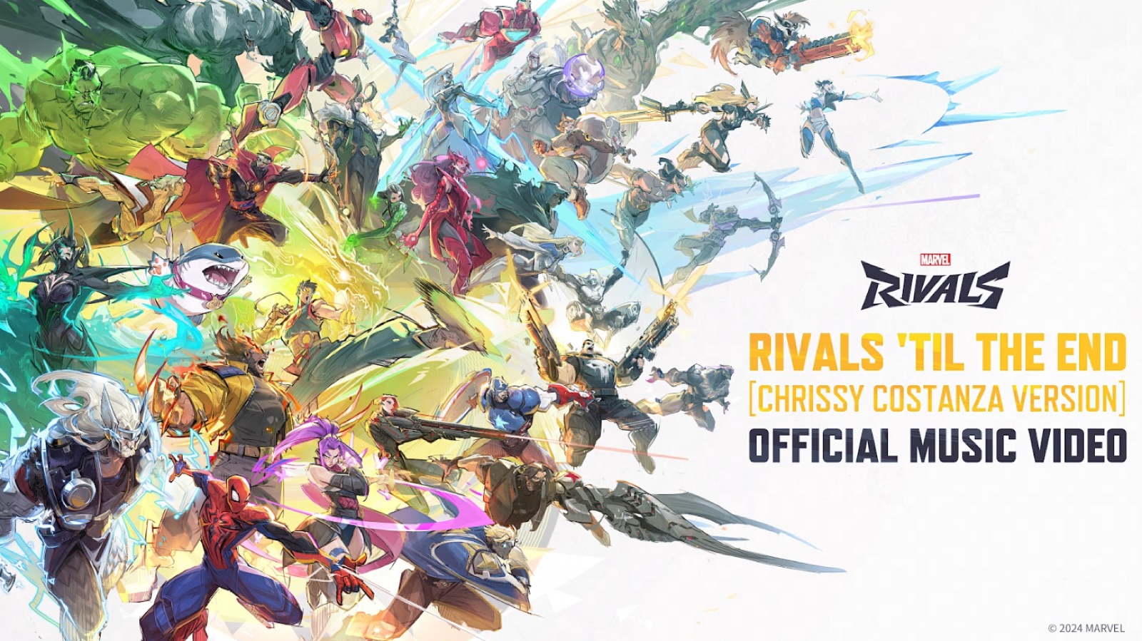 Marvel Rivals — full hero roster brawl key art